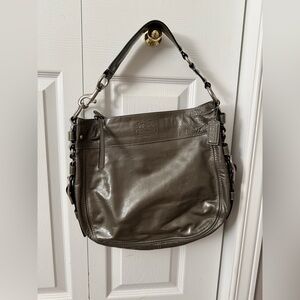 Coach Zoe vintage gunmetal grey bag